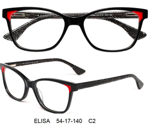Monture <span class=keywords><strong>de</strong></span> lunettes œil-<span class=keywords><strong>de</strong></span>-chat en acétate pour femme, avec décor color block, verres optiques anti-lumière bleue pour le bureau et le quotidien - Product Image 3