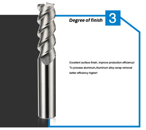 Outil de fraisage en aluminium Dohre Hrc55, fraises à bout en tungstène massif Hrc50, outil de coupe carré CNC - Product Image 4