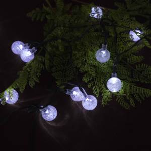5M 20LED extérieur étanche boule de cristal lanterne IP65 <span class=keywords><strong>guirlande</strong></span> lumineuse <span class=keywords><strong>solaire</strong></span> avec lampe de fée décoration de jardin de noël - Product Image 2