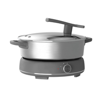 Casserole électrique de cuisine en acier inoxydable 6L, facile à utiliser