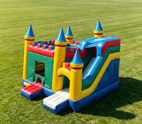 Château gonflable de qualité commerciale pour enfants avec toboggan, thème personnalisé pour la location d'événements et de fêtes