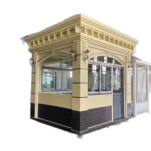Modern <b>Artificial</b> <b>Stone</b> Outdoor Security Booth Square Durable Commercial Use Reception Desk - Product Image 5