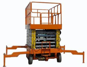 Çatallar iskele sürüş hava iş katlanır mobil makaslı Lift platformu - Product Image 1