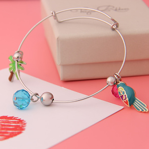 V & R brazalete idiota <span class=keywords><strong>Pandora</strong></span> 3pcs un conjunto de vidrio colgantes rodio/ chapado en oro <span class=keywords><strong>pulsera</strong></span> <span class=keywords><strong>ajustable</strong></span> conjunto - Product Image 6