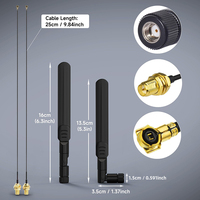 8dBi double bande 2.4GHz 5.8GHz 8 pouces U.FL MHF4 RP-Femelle Antenne Coaxial Câble d'extension WiFi Routeur Fabriqué en Caoutchouc Utilisé RF