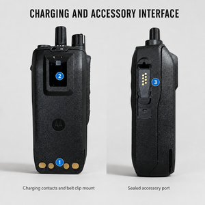 <span class=keywords><strong>Radio</strong></span> numérique <span class=keywords><strong>portable</strong></span> Motorola R5 LKP DMR UHF VHF WIFI AES-256, IP67, IMPRES, talkie-walkie longue portée 10 km - Product Image 5