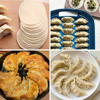 Machine Commerciale de Fabrication de Cuirs de Gyoza Faits Main, Presse à Peaux de Raviolis Japonais pour Restaurant, Haute Vitesse 3600-4200 Pièces/Heure