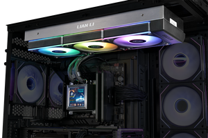 Nouveau stock <span class=keywords><strong>LIAN</strong></span> <span class=keywords><strong>LI</strong></span> Hydroshift 360R NOIR&BLANC Ventilateur à pales LCP Refroidisseur CPU AIO ARGB Refroidissement liquide 300W TDP Roulement fluide <span class=keywords><strong>Gaming</strong></span> - Product Image 4