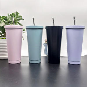 Gobelet isotherme en acier inoxydable Yongkang 750 ml à double paroi avec paille pour les voyages – Toutes les couleurs disponibles - Product Image 2