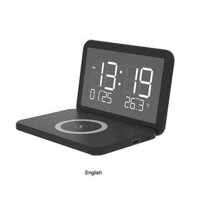 Cargador con Calendario <span class=keywords><strong>Perpetuo</strong></span>, Logotipo OEM, 2024, Superventas, Cargador de Escritorio para Teléfono con Carga Súper Rápida, Reloj Despertador, Cargador Inalámbrico con Pantalla LCD - Product Image 3