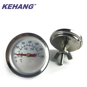 Dial Pengukur Suhu Bimetal, Termometer Panggangan BBQ 47Mm Dapat Dipasang