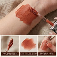 Gloss à lèvres mat velouté repulpant naturel avec emballage unique pour un look naturel, logo personnalisé, vente en gros premium
