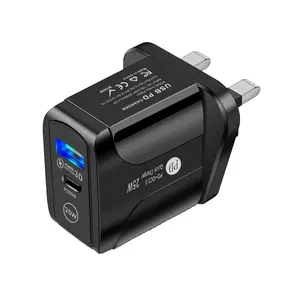 Bester Preis Doppel-Ports USB-Wallladegerät PD 25 W Super-Schnellladegerät Typ C Power Adapter für Telefon-Aufladung