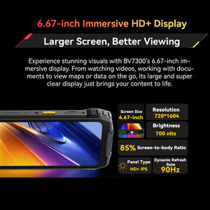 Blackview BV7300 4G Rugged Phone Global Version 6.67'' HD+ IPS 90Hz Display Dual Camping Light NFC 15000mAh 45W Fast Charge 50MP - Product Image 3