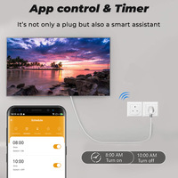 Tuya Smart WIFI Plug Support Power Monitor 20A UK Socket Smart Timer Plug Commande vocale avec Alexa Google Home