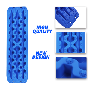 2 pièces Planches de <span class=keywords><strong>traction</strong></span> de récupération pour <span class=keywords><strong>voiture</strong></span> en plastique ultra-résistant de 70 cm, mini-tapis de secours tout-terrain pour sable et boue, avec <span class=keywords><strong>sangle</strong></span> de remorquage - Product Image 4