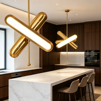 Lustre moderne design artistique, éclairage de plafond, suspension en métal pour intérieur