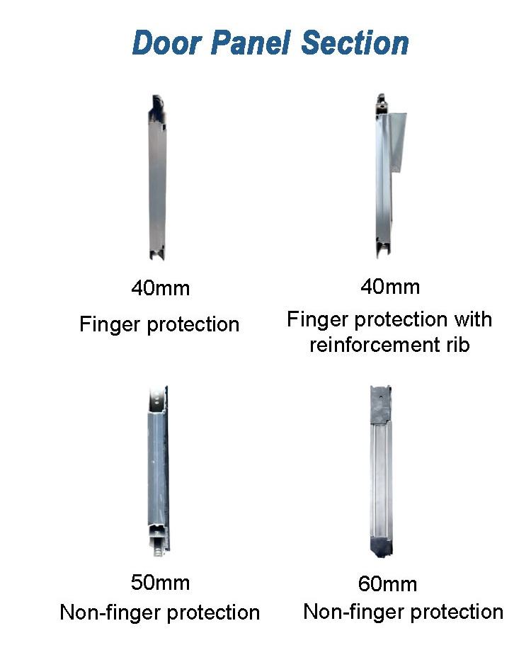 Section de panneau de porte