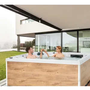 Beste 6 Persoons Acryl Slimme Hot Tub Modern Design Vrijstaande Installatie Balboa Outdoor Massage Functie