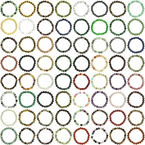 Bracelets de perles d'améthyste Bracelets de pierres précieuses de 8mm en gros pour femmes - Product Image 4