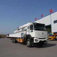 Camion-grue HOWO 12 tonnes avec flèche hydraulique télécommandée, nacelle et échelle personnalisables