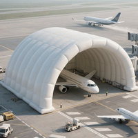 Dômes gonflables imperméables et durables de taille personnalisée, abri pour avions, hangar, tunnel, entrepôt, tente avec pompe électrique à louer