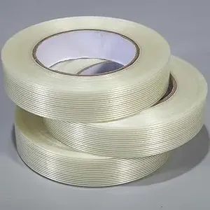 Lot de 3 rouleaux de film adhésif brillant en polyester acrylique imperméable, renforcé, sensible à la pression, simple face, 6,3 mil, 24 mm x 60 yards - Product Image 1