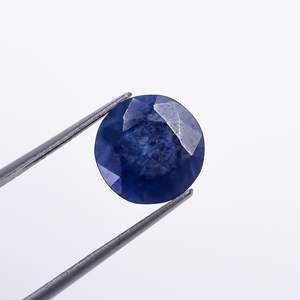 Piedra Preciosa de Zafiro Azul 10X10X4 mm, Corte Brillante Redondo, Piedra Natural Suelta para Joyería - Product Image 4