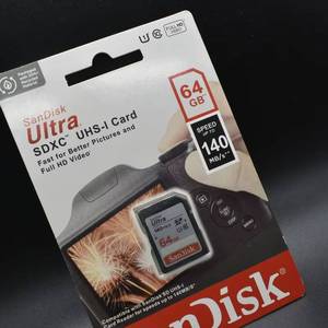 Carte SD SanDisk Ultra SDXC UHS-I 140 Mo/s Classe 10 U1 128 Go pour l'enregistrement Full HD, appareil photo reflex numérique sans miroir - Product Image 1