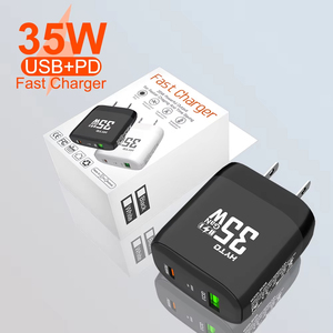 <span class=keywords><strong>Cargador</strong></span> de Pared USB de Doble Puerto Portátil con Luz LED, Adaptador GaN de Carga Rápida PD de 35 W <span class=keywords><strong>Tipo</strong></span> <span class=keywords><strong>C</strong></span> para <span class=keywords><strong>iPhone</strong></span> 15 14 13 12 <span class=keywords><strong>11</strong></span> - Product Image 1