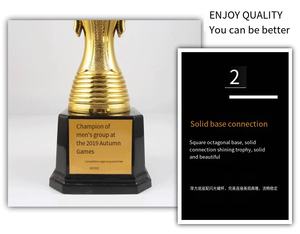 Trophées en métal <span class=keywords><strong>2023</strong></span> sur mesure en gros découvert Trophée de la <span class=keywords><strong>Ligue</strong></span> des <span class=keywords><strong>champions</strong></span> du sport plaqué or - Product Image 4