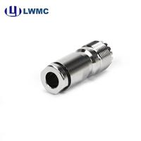 Connecteur femelle UHF LWMC à pince pour câble LMR300 et 7 mm, écrou de corps HPb59-1 en laiton plaqué Albaloy