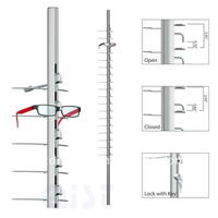 Présentoir mural pour lunettes Optimal pour instruments optiques Cadre d'affichage pour lunettes