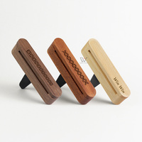 Diffuseur de parfum pour voiture en bois de noyer noir, style minimaliste japonais et coréen, longue bande, éliminateur d'odeurs pour voiture neuve