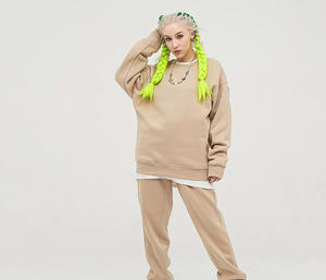 Sudadera Premium Unisex Vintage con Cuello Redondo, Personalizada, Gruesa, de Algodón y Felpa, Lisa, con Bordado, Patrón de Letras 3D, Impresión Puff - Product Image 4