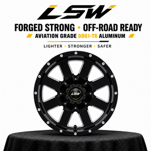 ล้อออฟโรด LSR8001 ขนาด 20 22 24 26 นิ้ว ขอบลึก 5 ก้าน สีดำขัดเงา ขอบขัดเงา สำหรับรถ 4x4 SUV ราคาขายส่ง - Product Image 4
