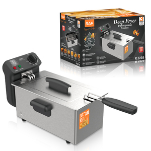 <span class=keywords><strong>Friteuse</strong></span> électrique RAF R.5235 pour usage domestique, 2000W, chauffage rapide, en acier inoxydable, avec contrôle de température réglable et nettoyage facile - Product Image 3