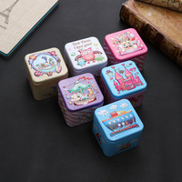 Boîte carrée en fer blanc 75 x 75 x 65 mm pour emballage de bracelets, écologique, avec logo personnalisé, impression offset CMYK, finition brillante, ISO9001