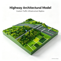 Maquette architecturale routière personnalisée avec nœud routier et ceinture verte