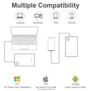 Ngành công nghiệp OEM 10 mặt trăng G50 xách tay Bút máy tính bảng với Stylus vẽ đồ họa máy tính bảng cho thiết kế - Product Image 3