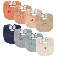 Bavoir en coton crêpe double couche pour nouveau-né, motif dessin animé, absorbant, en forme de U, pour écouvailles et râtelures, transfrontalier