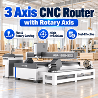 Routeurs CNC haute performance Madera 1530 4x8 avec fonction rotative pour la sculpture 3D cylindrique, machine de fraisage CNC pour le bois destinée aux usines de fabrication de meubles