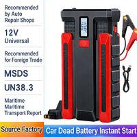 Démarreur d'urgence pour voiture 12V 2000mAh, dispositif de démarrage d'urgence haute puissance, équipement de charge de batterie avec lumière LED