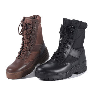 סיור באיכות גבוהה עור שחור מגפי ביטחון פנים - Product Image 3