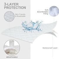 Protège-matelas matelassé AOSEN avec sangles élastiques, imperméable, doux et respirant, certifié OEKO Tex BSCI