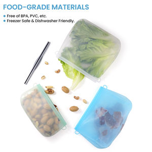 Herramientas de silicona OEM y ODM personalizadas, libres de BPA, aptas para congelador, a prueba de fugas, bolsas selladas para envasar y almacenar alimentos. - Product Image 5