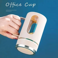 Bouteille d'eau en verre givré changeant de couleur avec couvercle, personnalisable avec logo, vente en gros