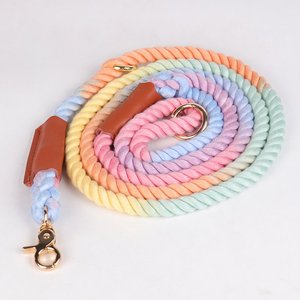 OKEYPETS-Correa de algodón de cáñamo para perro, cuerda de cáñamo suave y multifunción, colorida, hecha a mano - Product Image 6