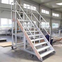 Plateforme mobile en aluminium, échelle de travail robuste pour ingénieurs, plateforme de travail personnalisable pour entrepôt