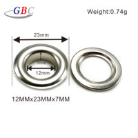Œillet et passe-ficelle en aluminium laminé anti-rouille 12mmx23mmx7mm pour vêtements/tentes/sacs – Vente chaude usine